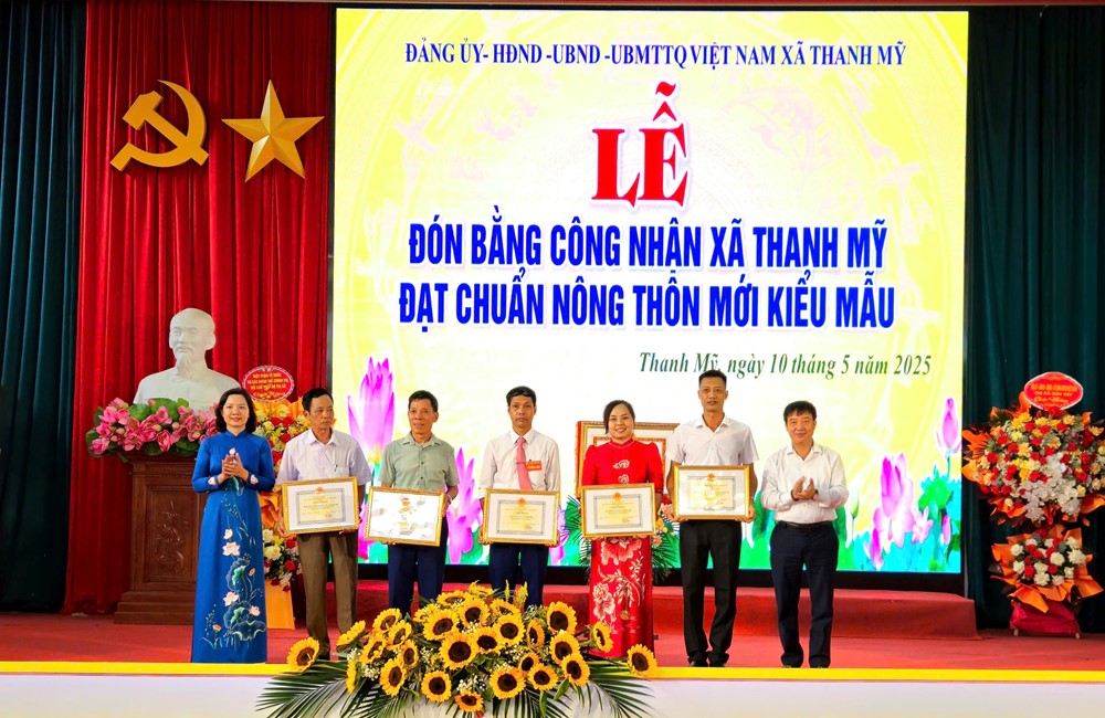 Xã Thanh Mỹ, thị xã Sơn Tây đón Bằng công nhận đạt chuẩn nông thôn mới kiểu mẫu - ảnh 4