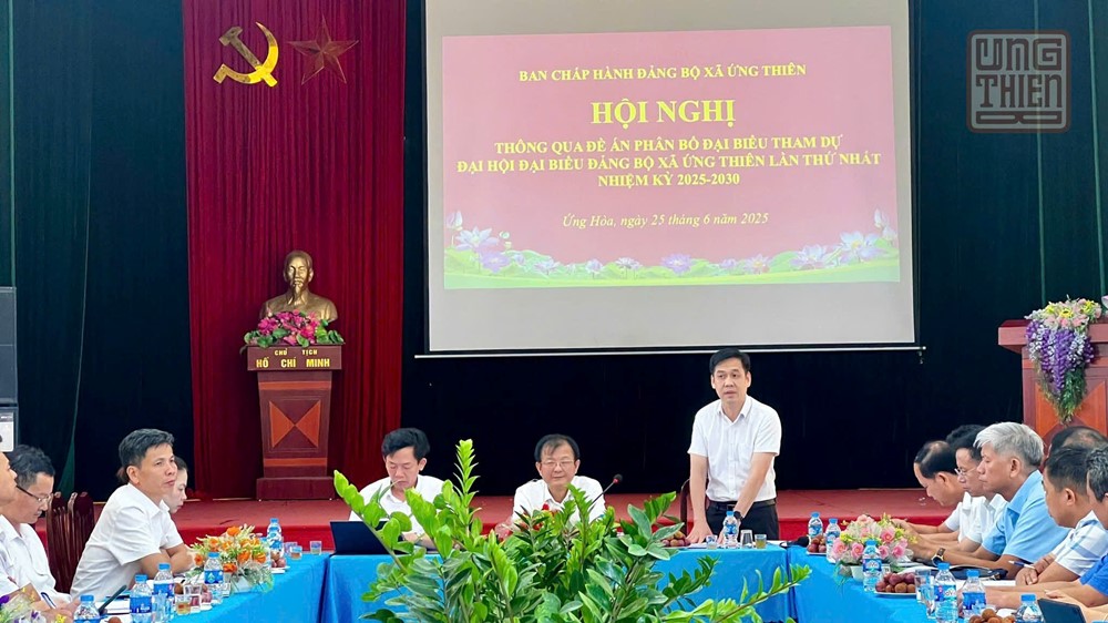 Xã Ứng Thiên mới vận hành thử nghiệm Ban Thường vụ Đảng ủy, Ban Chấp hành Đảng bộ  - ảnh 3