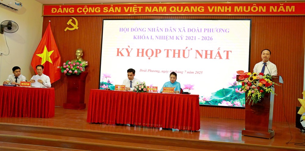 HĐND xã Đoài Phương: Sau kỳ họp thứ nhất, bắt tay ngay vào các công việc - ảnh 2