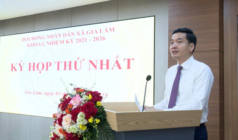HĐND xã Gia Lâm tổ chức kỳ họp thứ nhất hoàn thiện bộ máy nhân sự - ảnh 1
