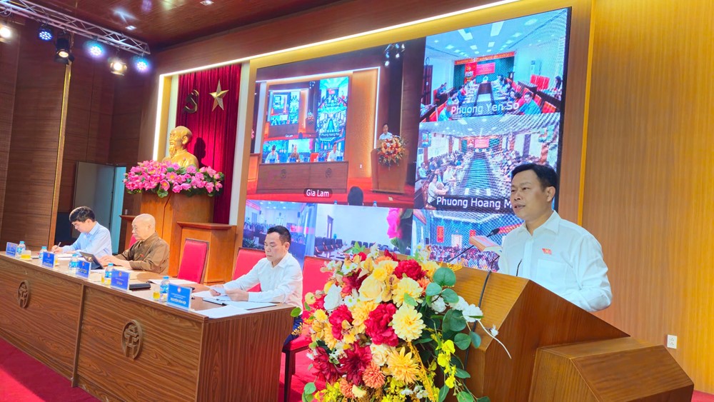 Đoàn đại biểu Quốc hội thành phố Hà Nội tiếp xúc cử tri tại 11 xã, phường mới - ảnh 4