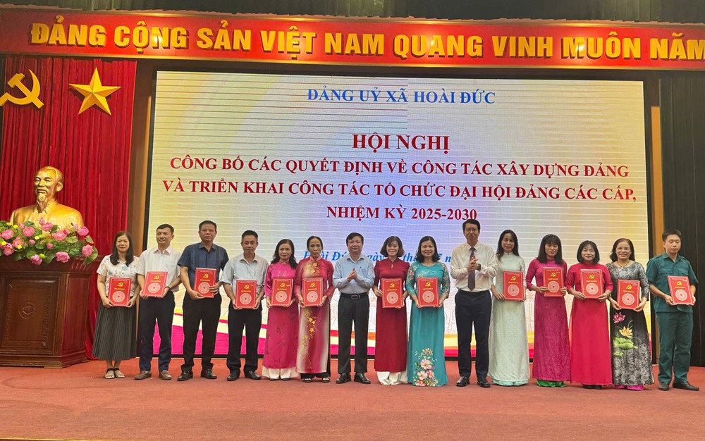 Xã Hoài Đức kiện toàn các chi bộ trực thuộc Đảng ủy cơ sở - ảnh 1