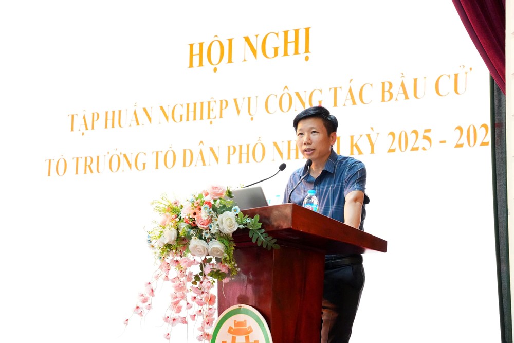 Phường Sơn Tây tập huấn về nghiệp vụ công tác bầu cử tổ trưởng tổ dân phố - ảnh 6