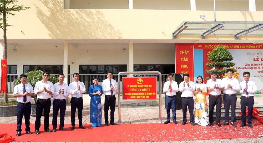 Xã Dương Hòa gắn biển công trình chào mừng Đại hội Đảng các cấp - ảnh 5