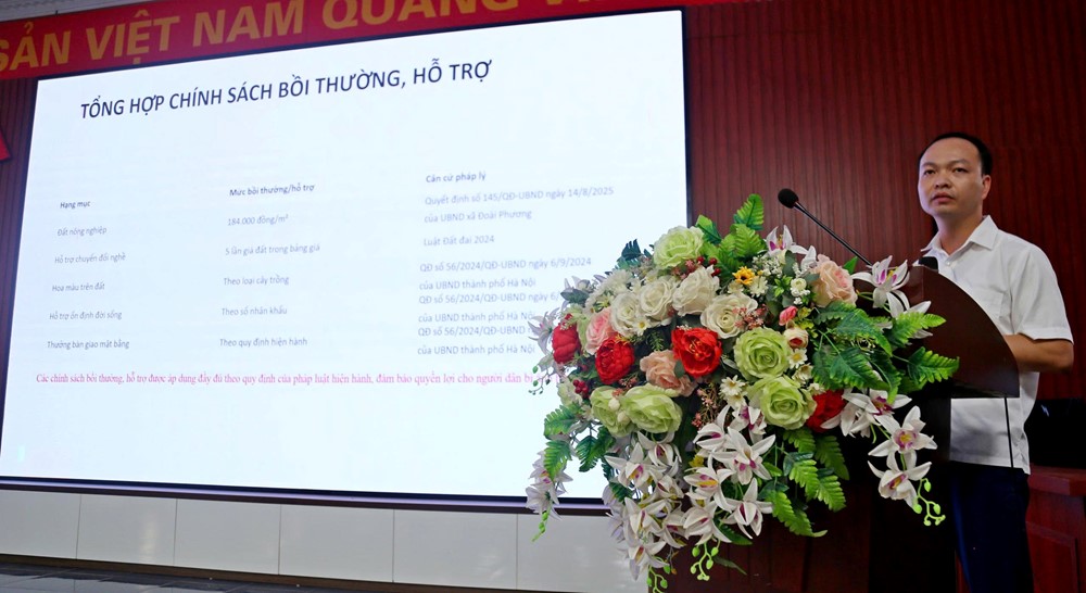 Lãnh đạo xã Đoài Phương làm rõ về bồi thường hỗ trợ giải phóng mặt bằng trong thực hiện dự án  - ảnh 2