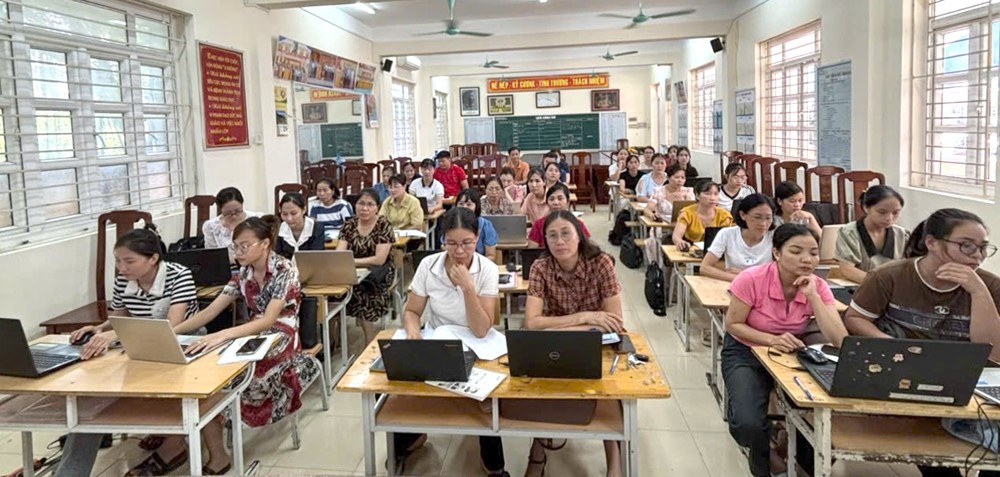 Các trường học trên địa bàn xã Ứng Thiên hân hoan khai giảng năm học mới - ảnh 7