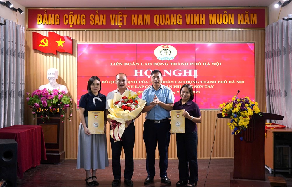  Công bố Quyết định thành lập Công đoàn phường Sơn Tây - ảnh 3