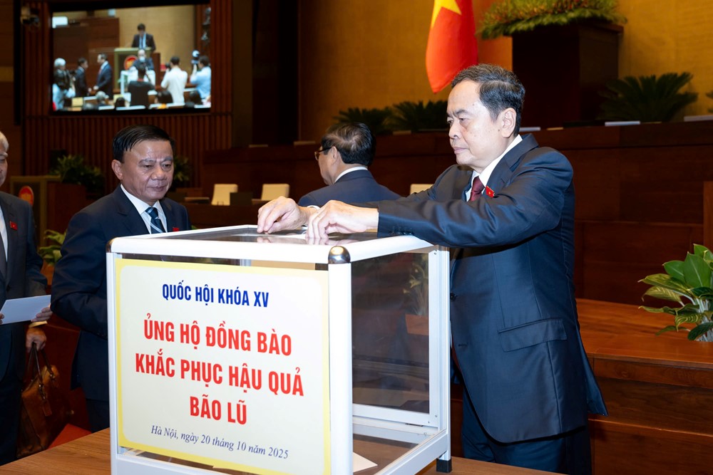 Đại biểu Quốc hội ủng hộ đồng bào khắc phục hậu quả mưa bão - ảnh 4