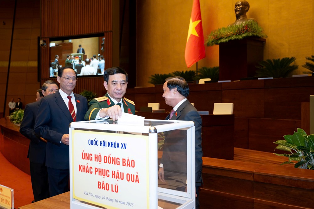 Đại biểu Quốc hội ủng hộ đồng bào khắc phục hậu quả mưa bão - ảnh 6