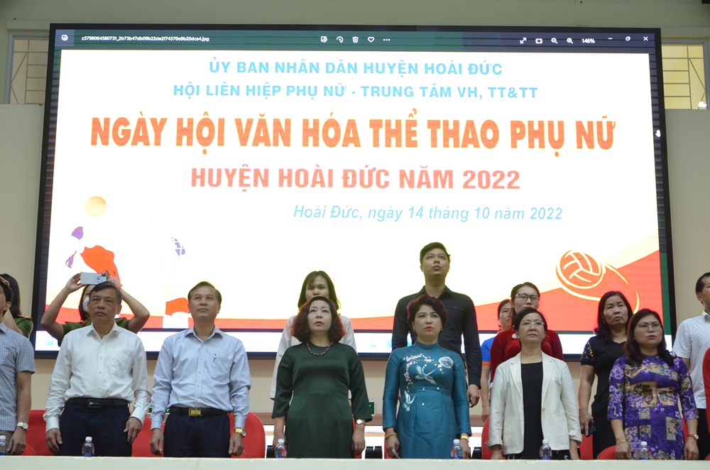 Huyện Hoài Đức (Hà Nội): Sôi động Ngày hội văn hóa, thể thao phụ nữ năm 2022 - ảnh 1
