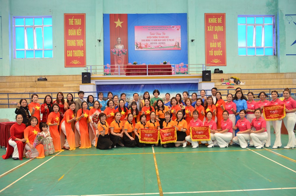 Hội LHPN huyện Thường Tín : Tổ chức thành công Hội thi Dân vũ thể thao năm 2023 - ảnh 11