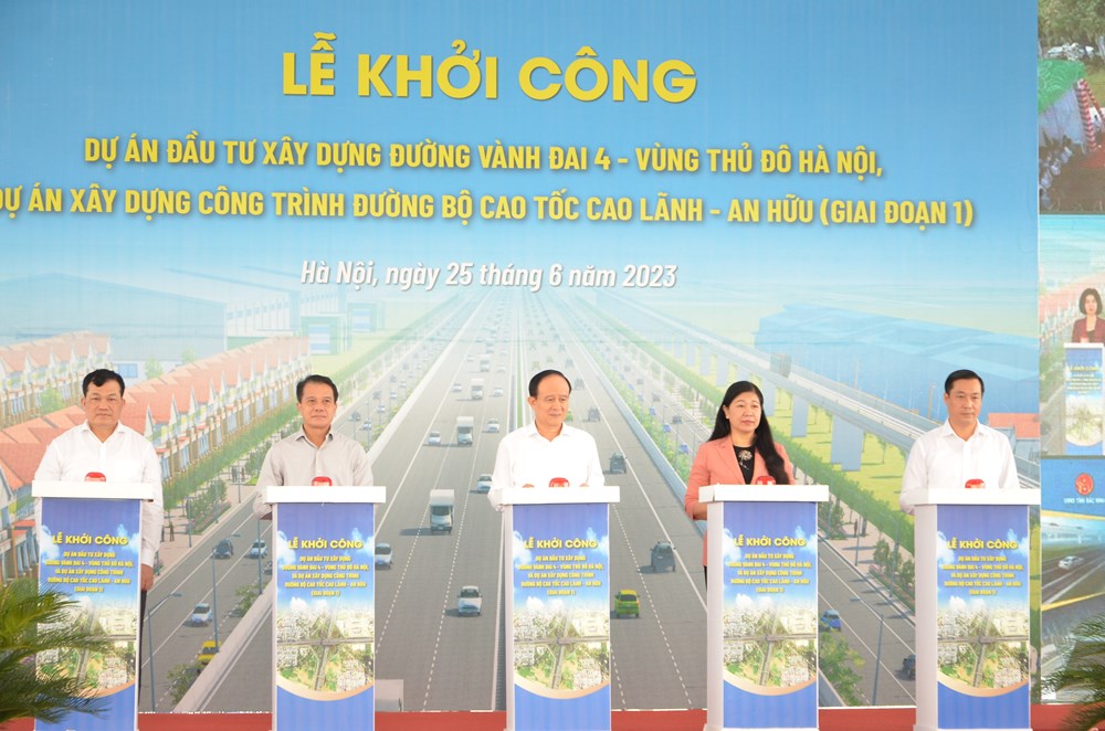 Huyện Thường Tín hoàn thành lễ khởi công Dự án đường Vành đai 4 - ảnh 3