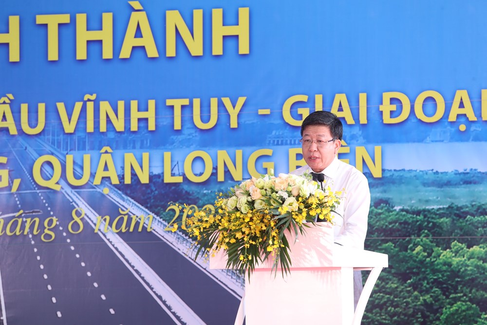 Thủ tướng Chính phủ Phạm Minh Chính dự lễ khánh thành cầu Vĩnh Tuy giai đoạn 2 - ảnh 2