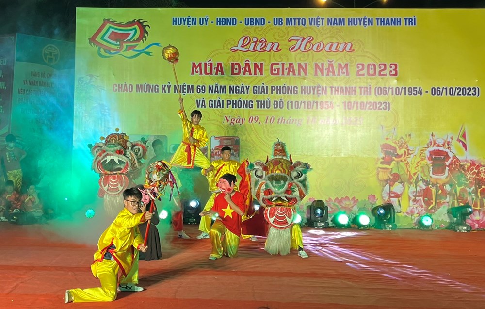 Liên hoan các điệu múa dân gian huyện Thanh Trì năm 2023 - ảnh 1