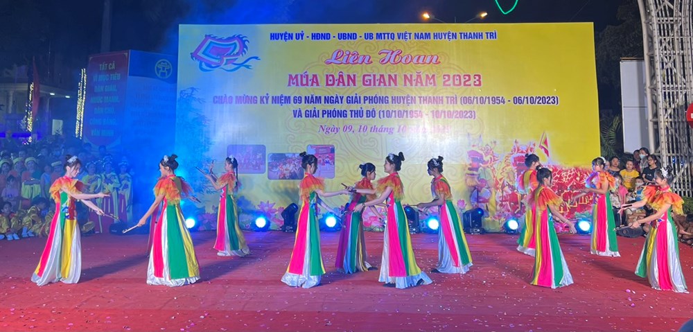 Liên hoan các điệu múa dân gian huyện Thanh Trì năm 2023 - ảnh 2