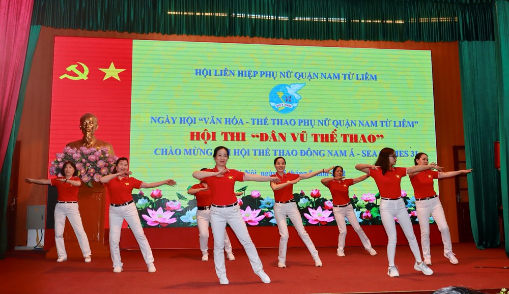 Hội LHPN quận Nam Từ Liêm:  Sôi động ngày hội thể thao chào mừng SEA Games 31 - ảnh 6