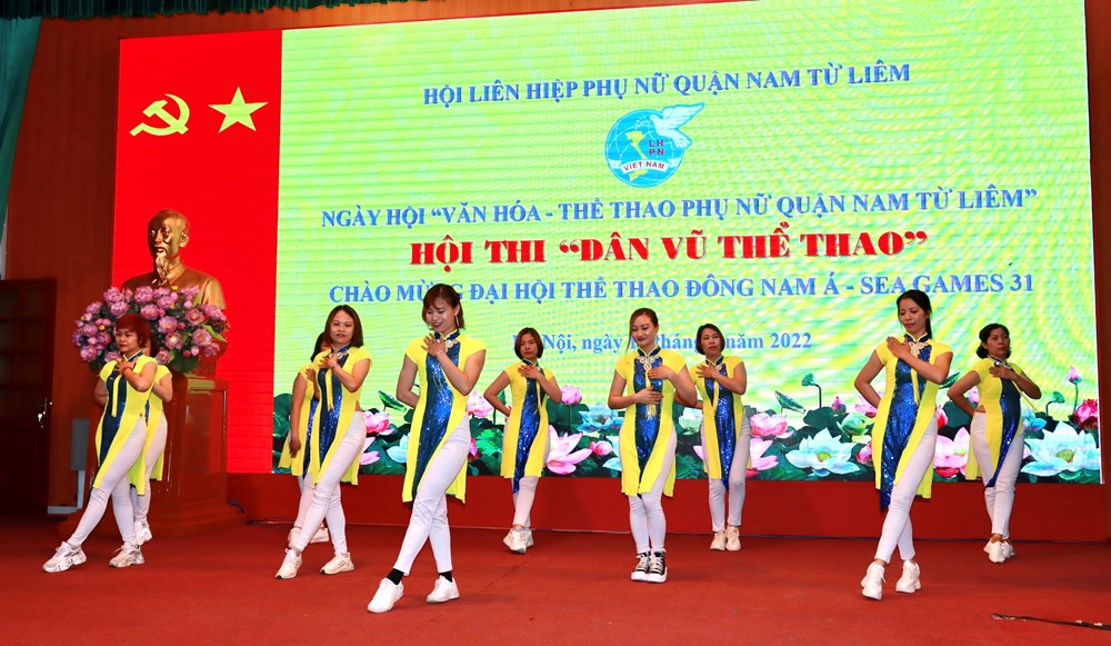 Hội LHPN quận Nam Từ Liêm:  Sôi động ngày hội thể thao chào mừng SEA Games 31 - ảnh 7