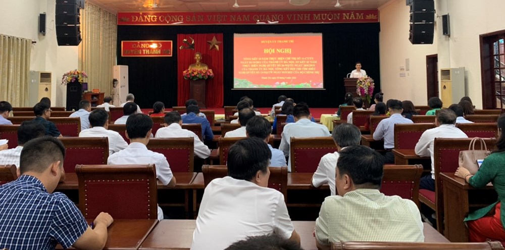 Huyện ủy Thanh Trì: Tổng kết Hội thi tìm hiểu nghị quyết số 15-NQ/TW của Bộ Chính trị - ảnh 1