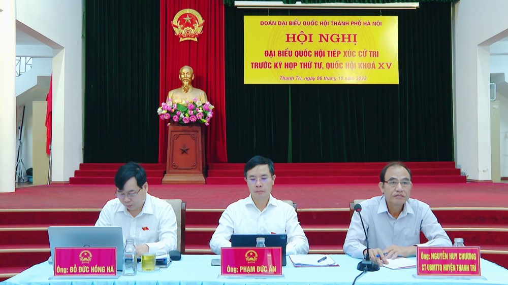 Huyện Thanh Trì tiếp xúc cử tri Đại biểu Quốc hội khóa XV trước kỳ họp thứ 4  - ảnh 2