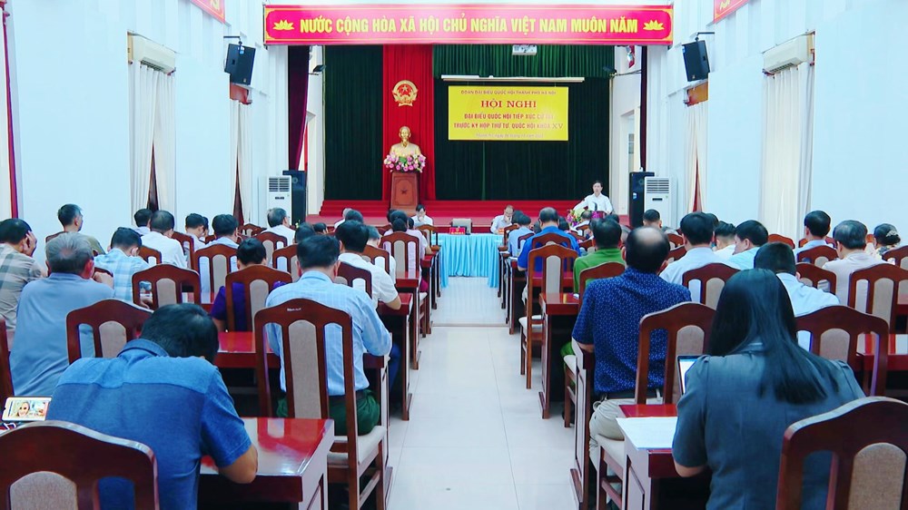 Huyện Thanh Trì tiếp xúc cử tri Đại biểu Quốc hội khóa XV trước kỳ họp thứ 4  - ảnh 1