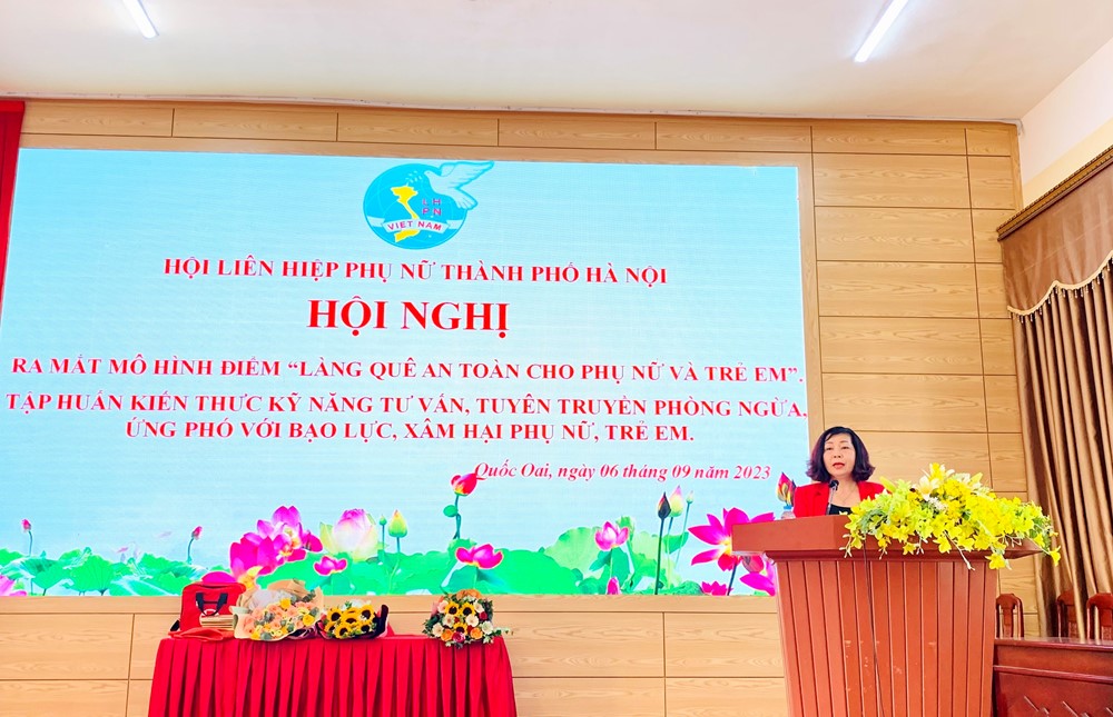 Ra mắt mô hình điểm “Làng quê an toàn cho phụ nữ và trẻ em” tại xã Nghĩa Hương, huyện Quốc Oai - ảnh 6