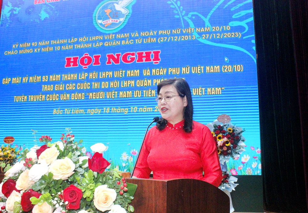 Hội LHPN quận Bắc Từ Liêm: Gặp mặt kỷ niệm 93 năm ngày thành lập Hội LHPN Việt Nam - ảnh 2