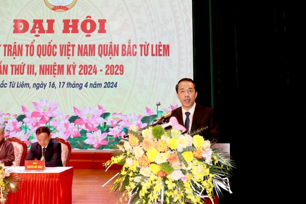 Bà Văn Thúy Hoa tái đắc cử Chủ tịch Ủy ban MTTQ Việt Nam quận Bắc Từ Liêm - ảnh 5