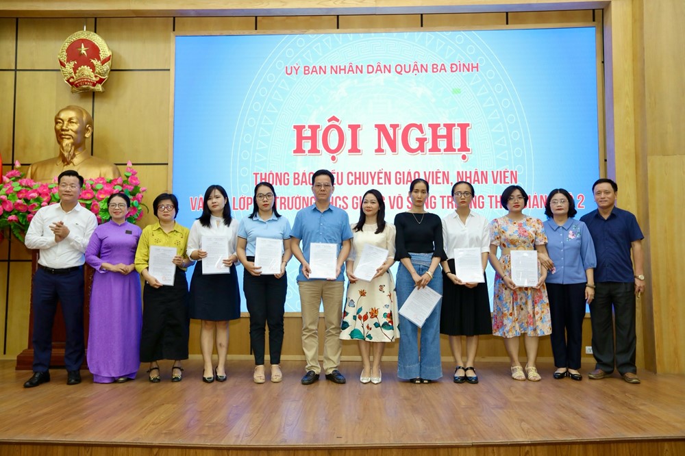 Quận Ba Đình, Hà Nội: Kiện toàn nhân sự trường THCS Giảng Võ 2 - ảnh 2