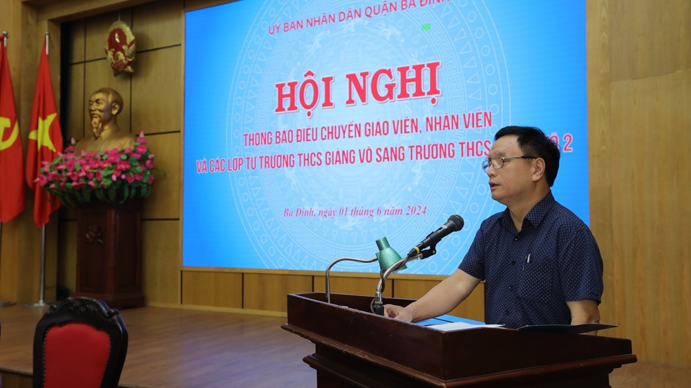 Quận Ba Đình, Hà Nội: Kiện toàn nhân sự trường THCS Giảng Võ 2 - ảnh 1