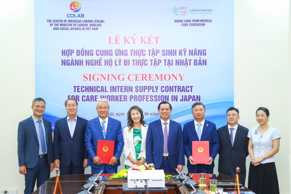 Ký Hợp đồng cung ứng thực tập sinh kỹ năng ngành hộ lý đi thực tập tại Nhật Bản - ảnh 1