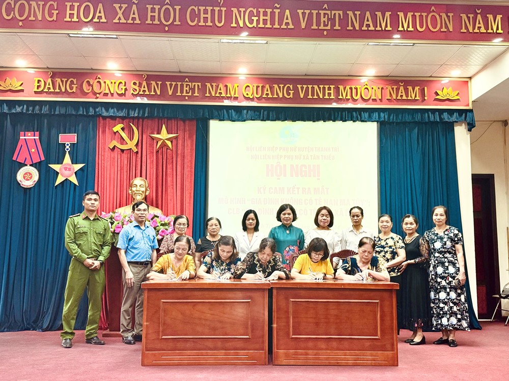 Ra mắt mô hình “Gia đình không tệ nạn ma tuý, mại dâm” tại xã Tân Triều - ảnh 1
