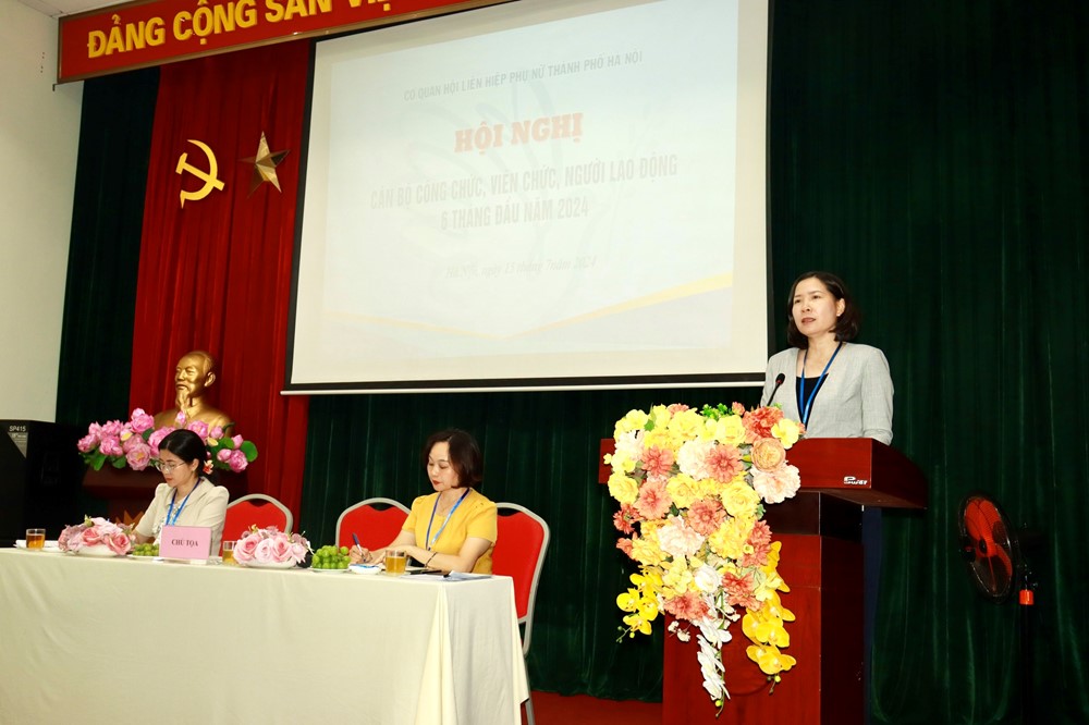 Hội LHPN TP Hà Nội: Tổ chức hội nghị cán bộ, công chức, viên chức, người lao động 6 tháng đầu năm - ảnh 4