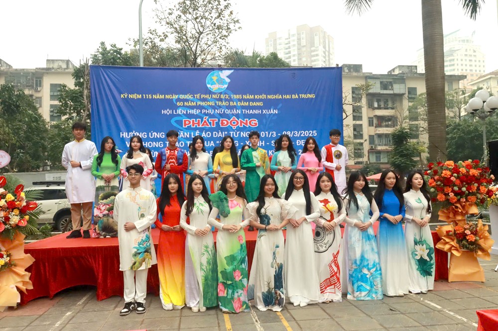 Hội LHPN quận Thanh Xuân hưởng ứng Tuần lễ áo dài chào mừng ngày Quốc tế phụ nữ 8/3 - ảnh 3