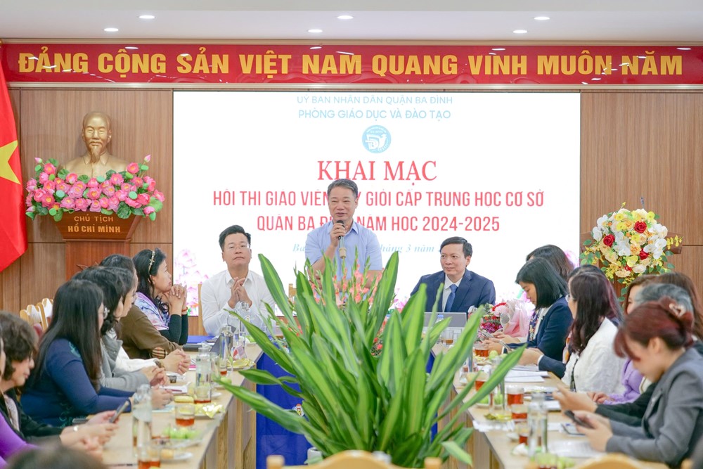Quận Ba Đình: 46 nhà giáo tham gia hội thi giáo viên dạy giỏi cấp Trung học cơ sở - ảnh 1