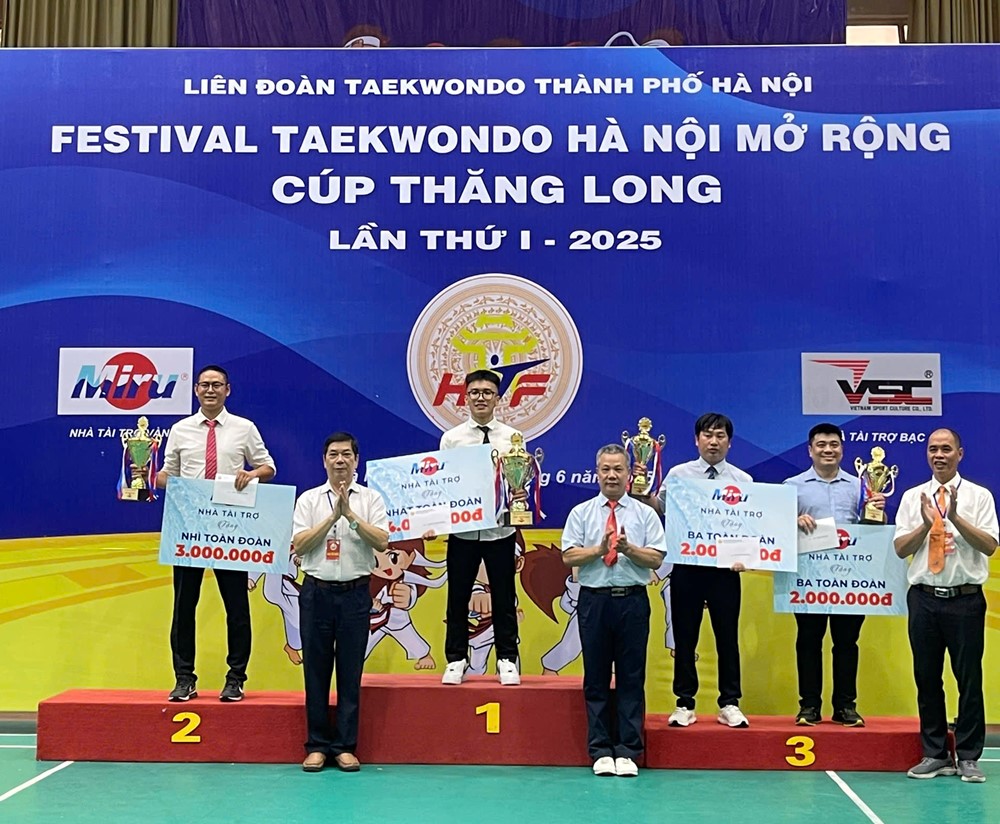 Câu lạc bộ Đống Đa xếp Nhất toàn đoàn Festival Taekwondo Hà Nội mở rộng năm 2025 - ảnh 1