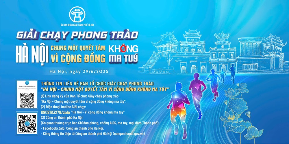 Giải chạy “Hà Nội - Chung một quyết tâm vì cộng đồng không ma túy” năm 2025 - ảnh 1
