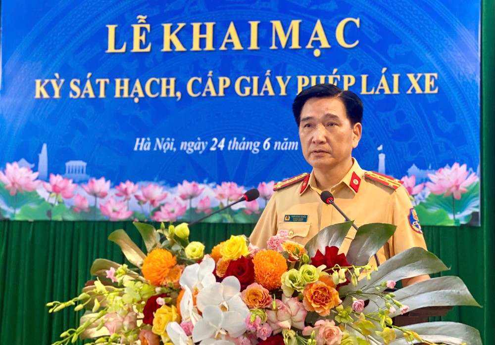 Công an Hà Nội khai mạc kỳ sát hạch cấp Giấy phép lái xe ô tô - ảnh 1