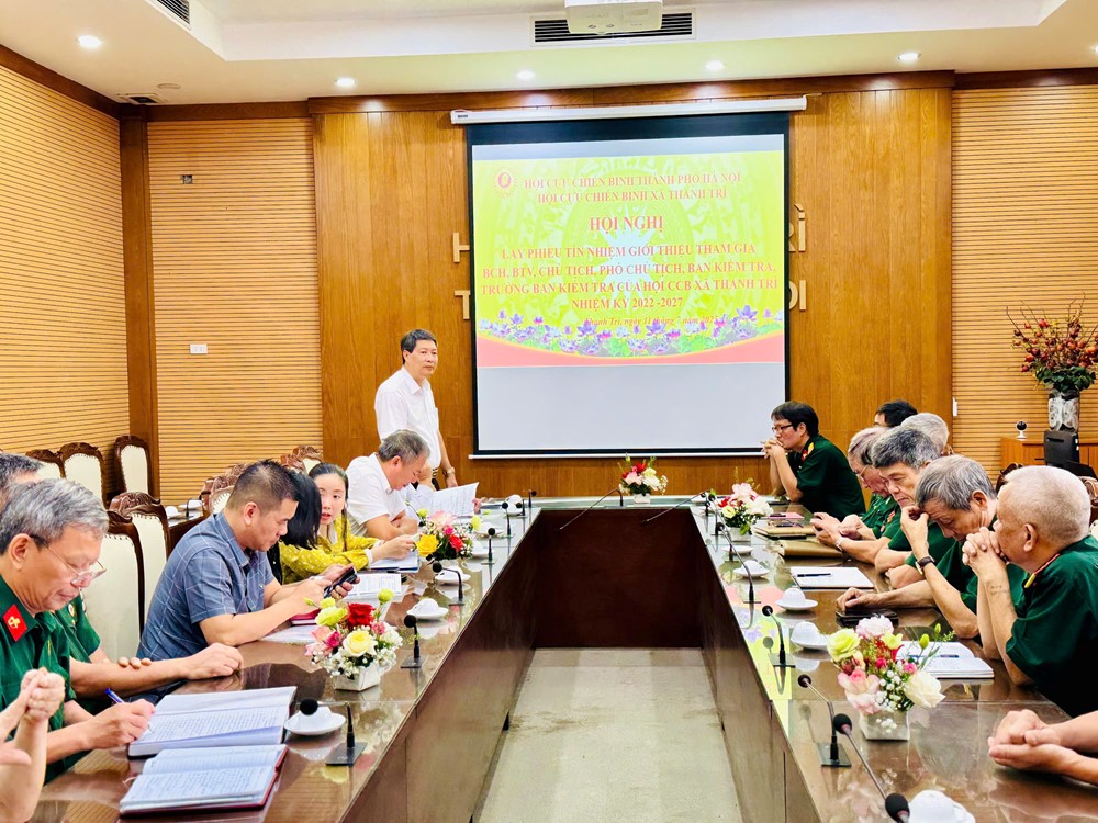 Xã Thanh Trì lấy phiếu tín nhiệm nhân sự lãnh đạo Hội Cựu Chiến binh - ảnh 1
