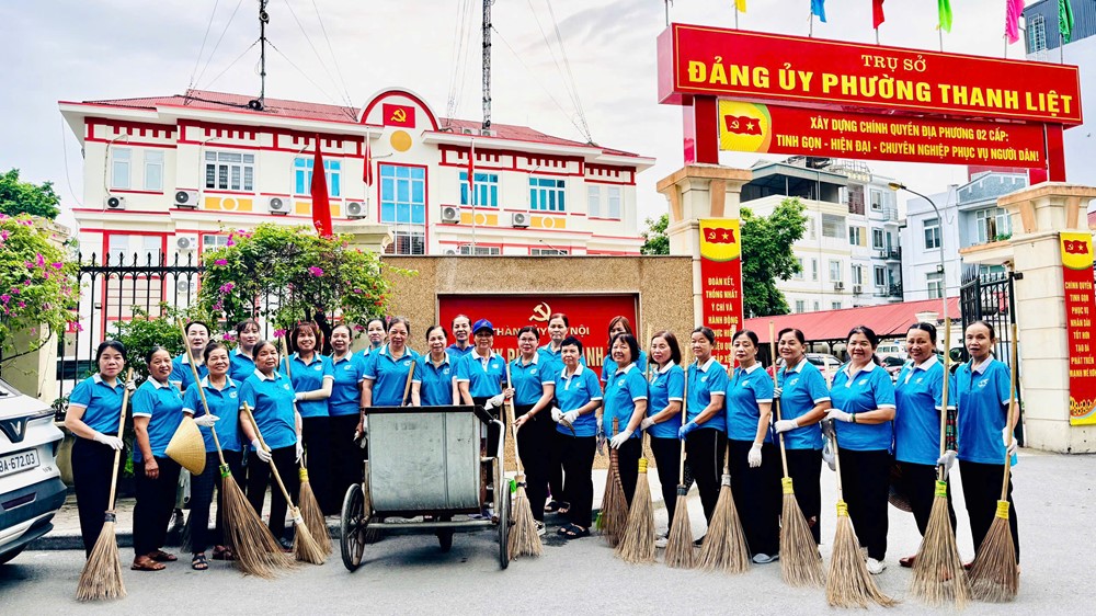 Phường Thanh Liệt chung tay bảo vệ môi trường, xây dựng không gian xanh - ảnh 7