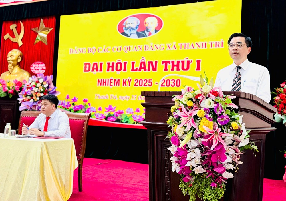 Xã Thanh Trì tổ chức Đại hội Đảng bộ các cơ quan Đảng lần thứ I, nhiệm kỳ 2025 - 2030 - ảnh 2