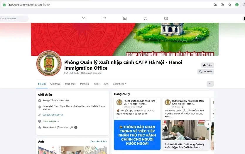 Hà Nội: Tiếp nhận thông tin qua trang facebook người nước ngoài vi phạm pháp luật về xuất nhập cảnh - ảnh 1