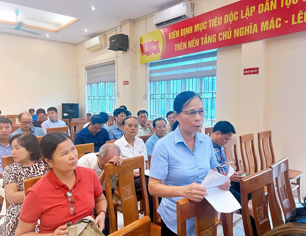 Phường Thanh Liệt lấy ý kiến góp ý dự thảo văn kiện Đại hội Đảng các cấp, nhiệm kỳ 2025-2030 - ảnh 3