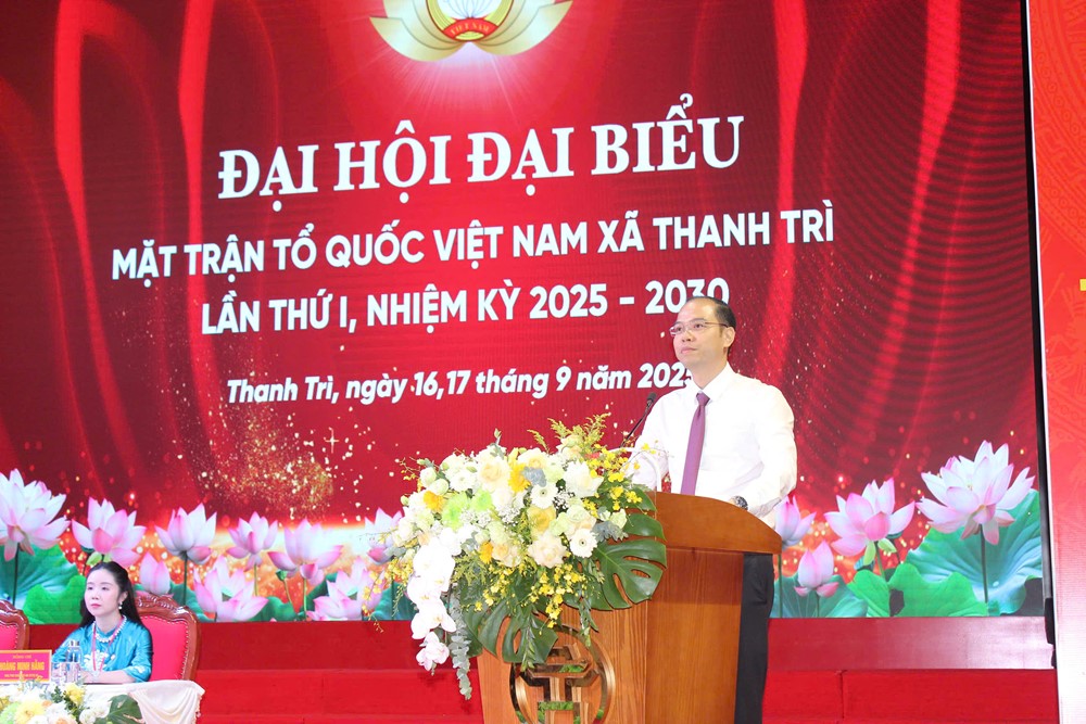 Đại hội Đại biểu Uỷ ban MTTQ Việt Nam xã Thanh Trì lần thứ Nhất nhiệm kỳ 2025-2030 thành công tốt đẹp - ảnh 5