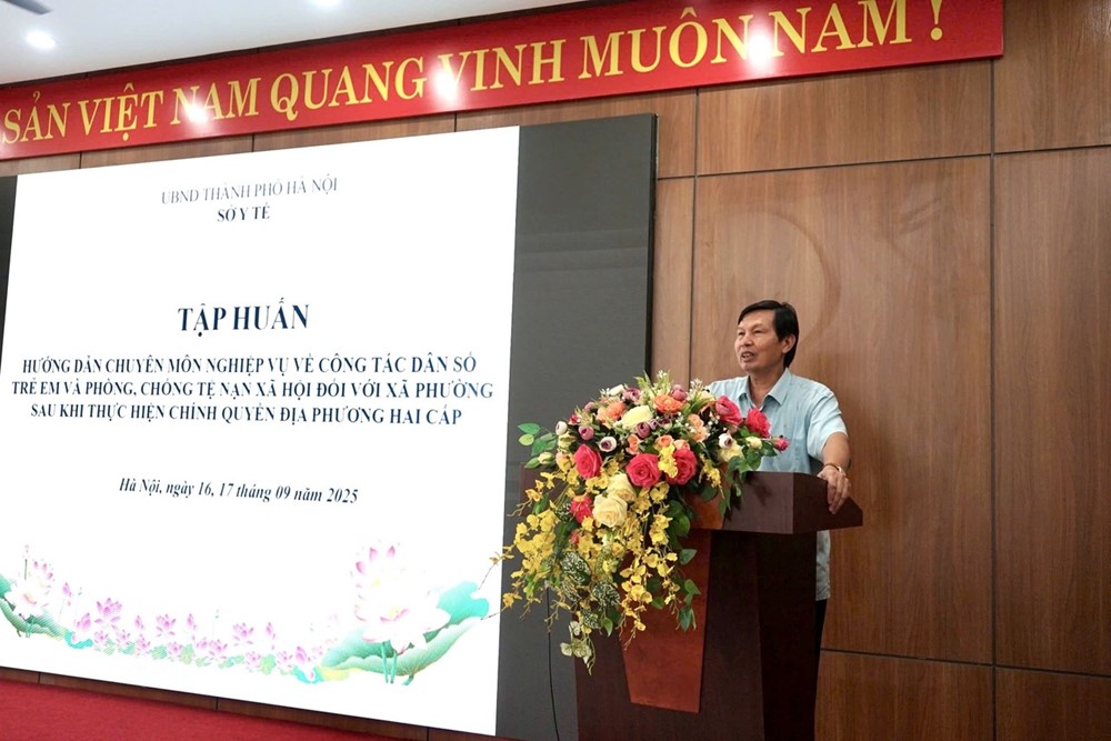 Hà Nội tập huấn cho 126 xã phường về lĩnh vực dân số, trẻ em và phòng chống tệ nạn xã hội - ảnh 1