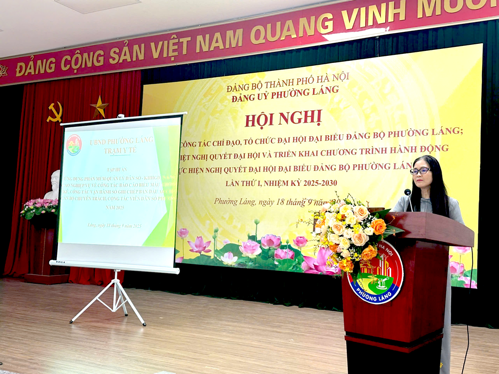 Phường Láng tập huấn nâng cao nghiệp vụ thống kê dân số năm 2025 - ảnh 1