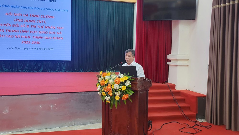Xã Phúc Thịnh tiên phong ứng dụng AI vào giáo dục, hướng tới chuyển đổi số toàn diện - ảnh 2