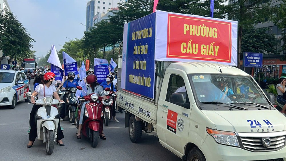 Phường Cầu Giấy tổ chức truyền thông Ngày quốc tế trẻ em gái 11/10 - ảnh 3