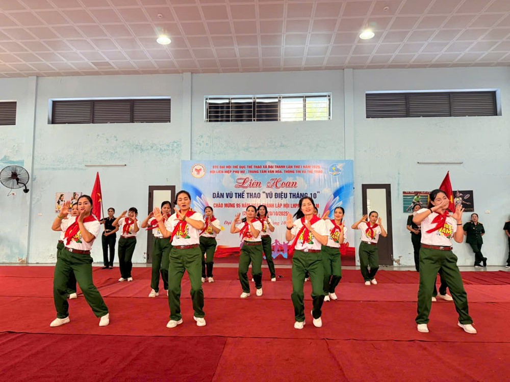Xã Đại Thanh: Rộn ràng hội thi dân vũ thể thao “Vũ điệu tháng Mười” - ảnh 4