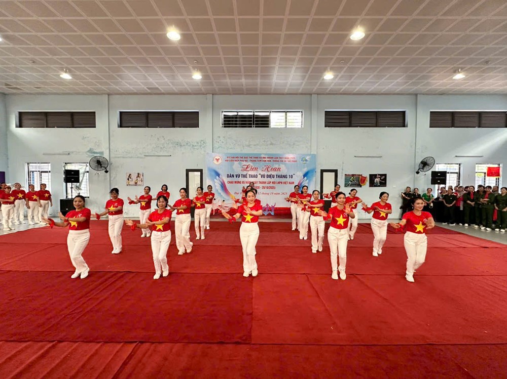 Xã Đại Thanh: Rộn ràng hội thi dân vũ thể thao “Vũ điệu tháng Mười” - ảnh 2