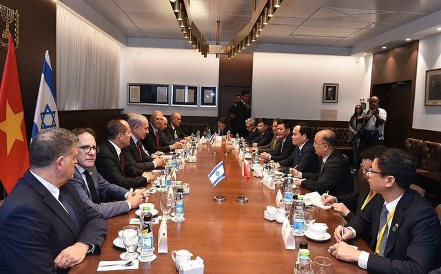 Phó Thủ tướng Trần Lưu Quang hội đàm với Thủ tướng Israel - ảnh 3